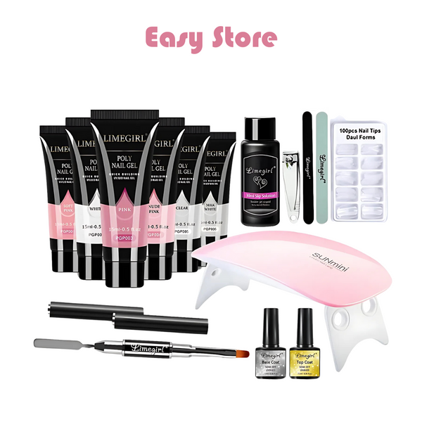 Kit Poligel Nail - Alongamento Perfeito em Casa e Economia no Salão!